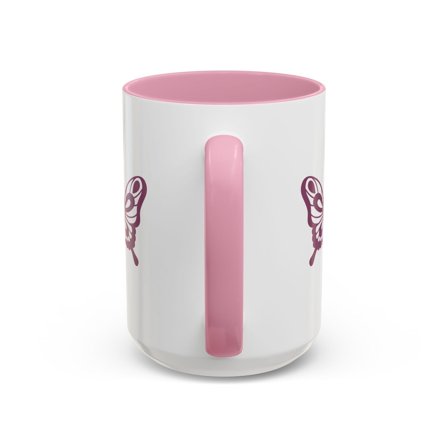 Ceramic Mug | Butterfly Heart | Pink Accent (11oz, 15oz)