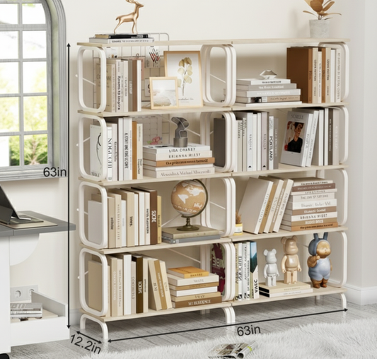 5-Tier Retro Industrial Bookshelf