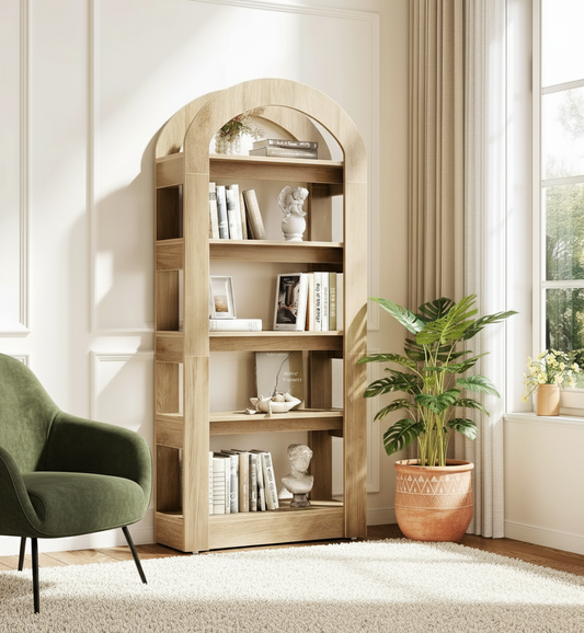 5-Tier Arch-Shaped Bookcase