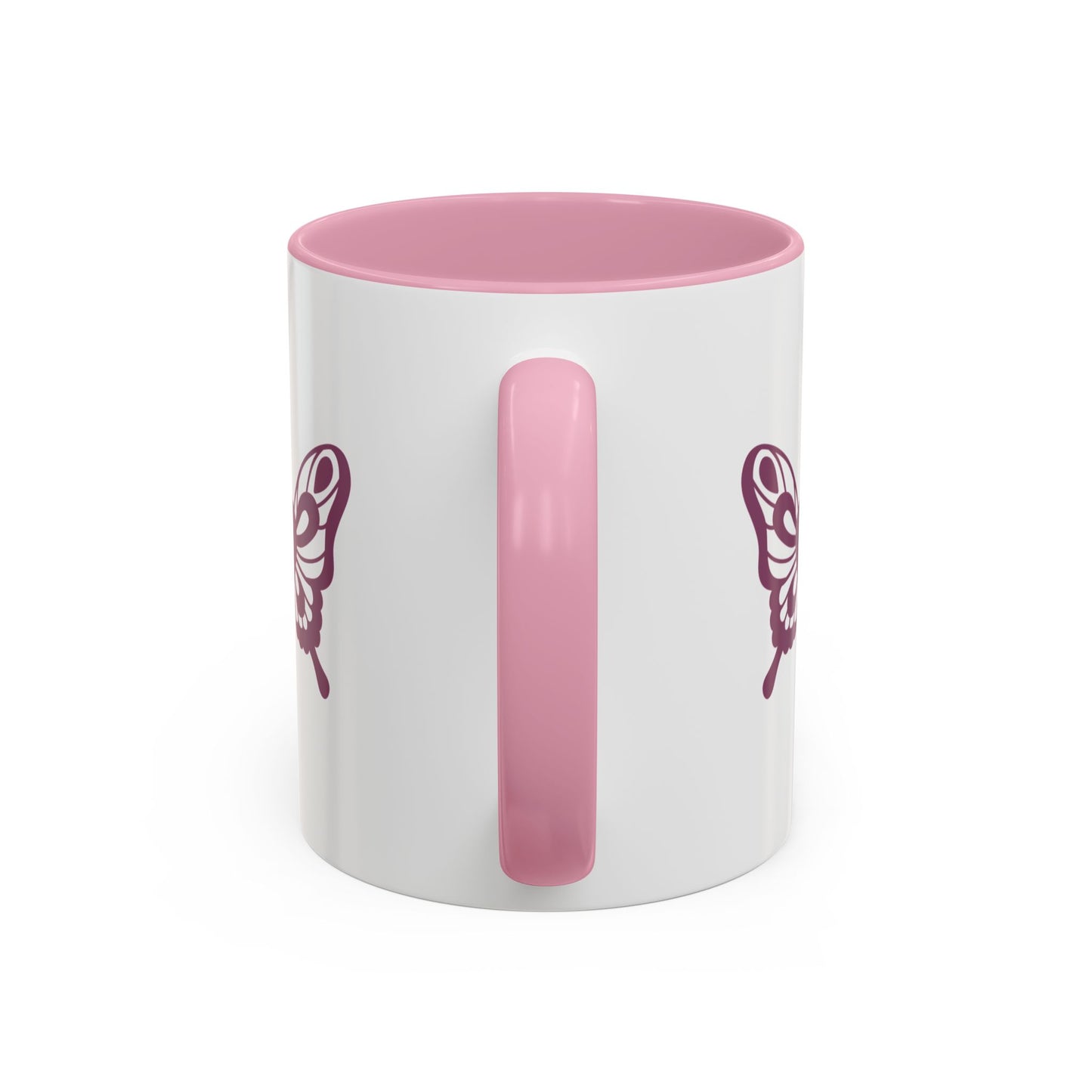 Ceramic Mug | Butterfly Heart | Pink Accent (11oz, 15oz)