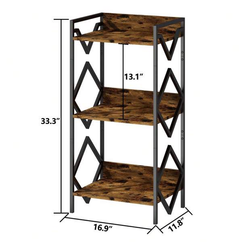 3-Tier Bookshelf for Small Spaces