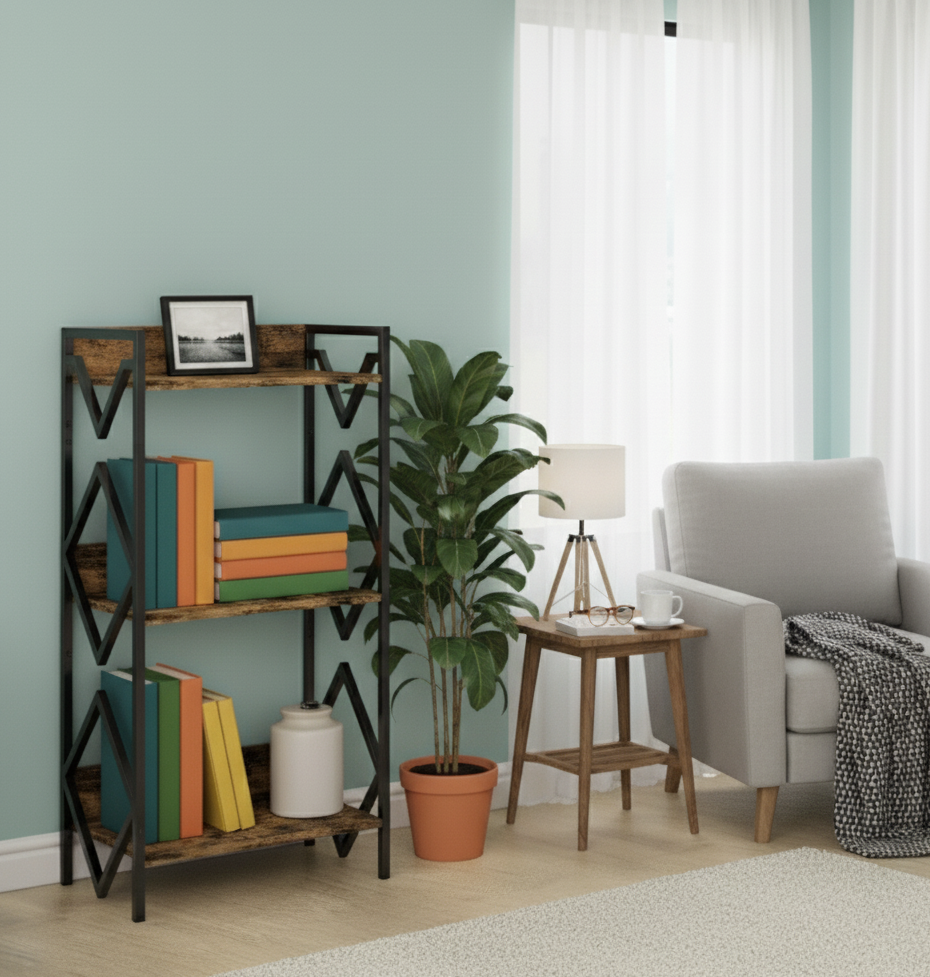 3-Tier Bookshelf for Small Spaces