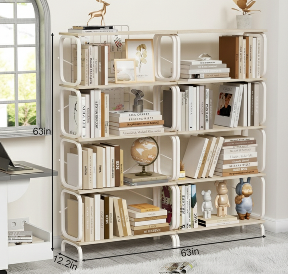 5-Tier Retro Industrial Bookshelf