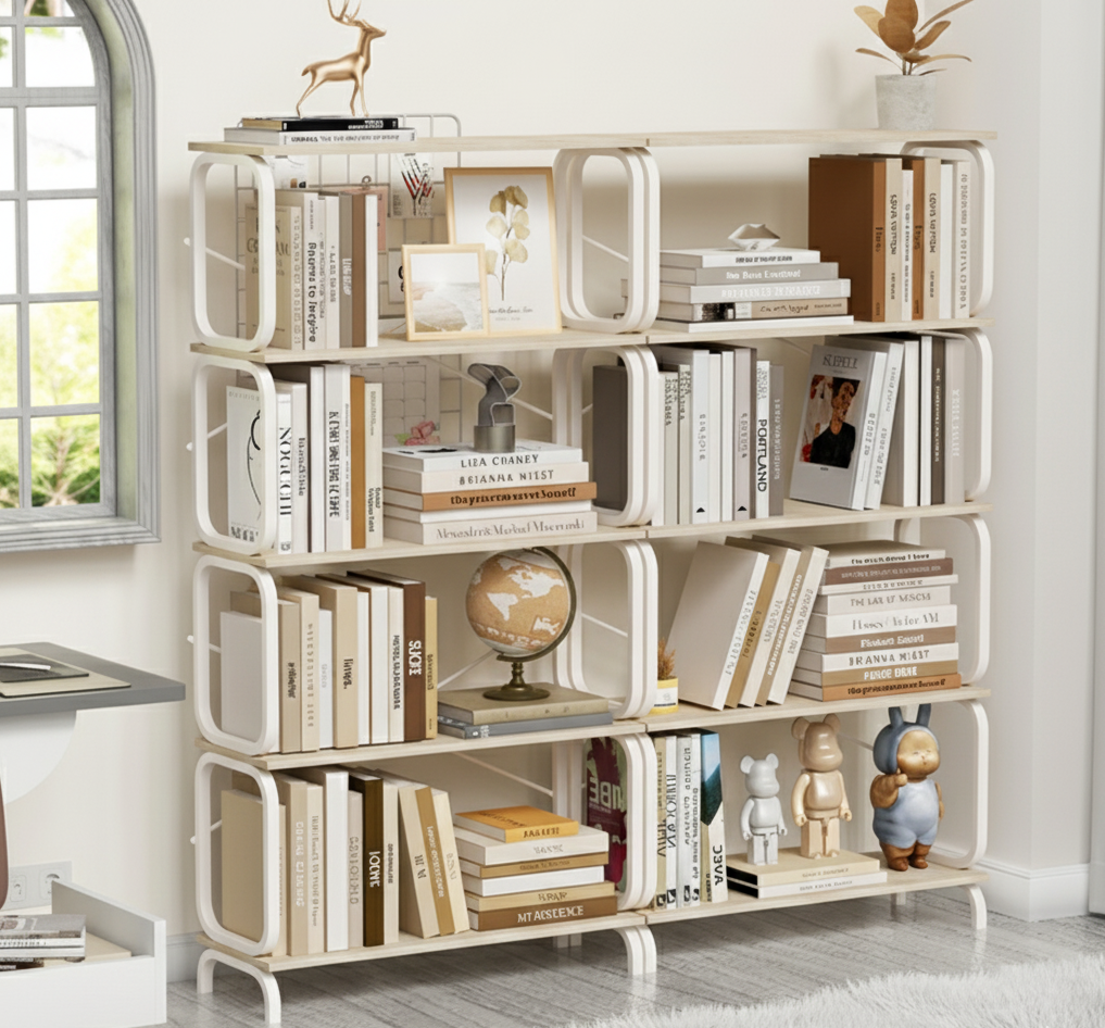 5-Tier Retro Industrial Bookshelf