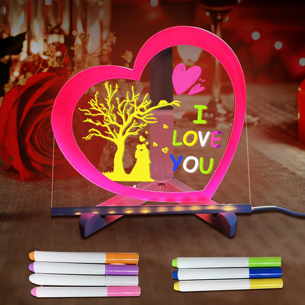 Light-Up Heart Message Board
