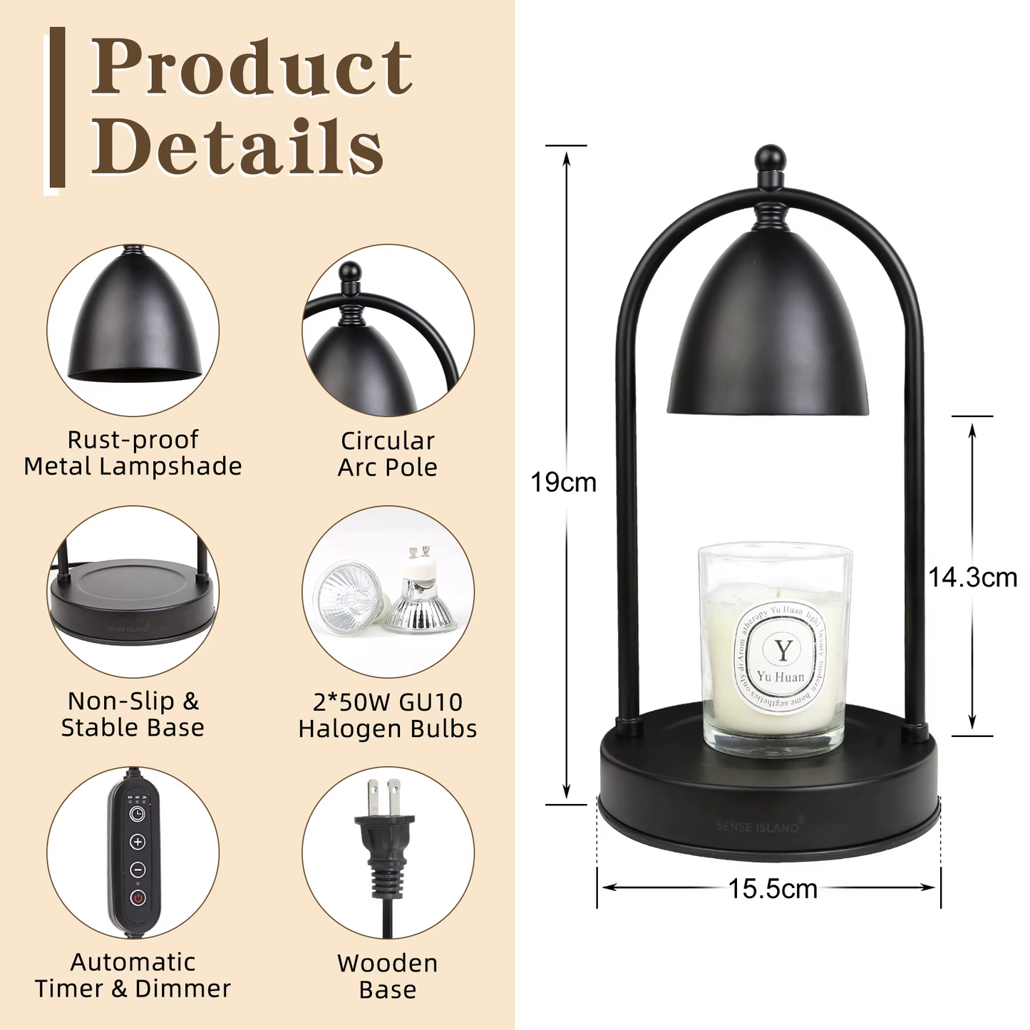 Candle Warmer Lamp with Timer