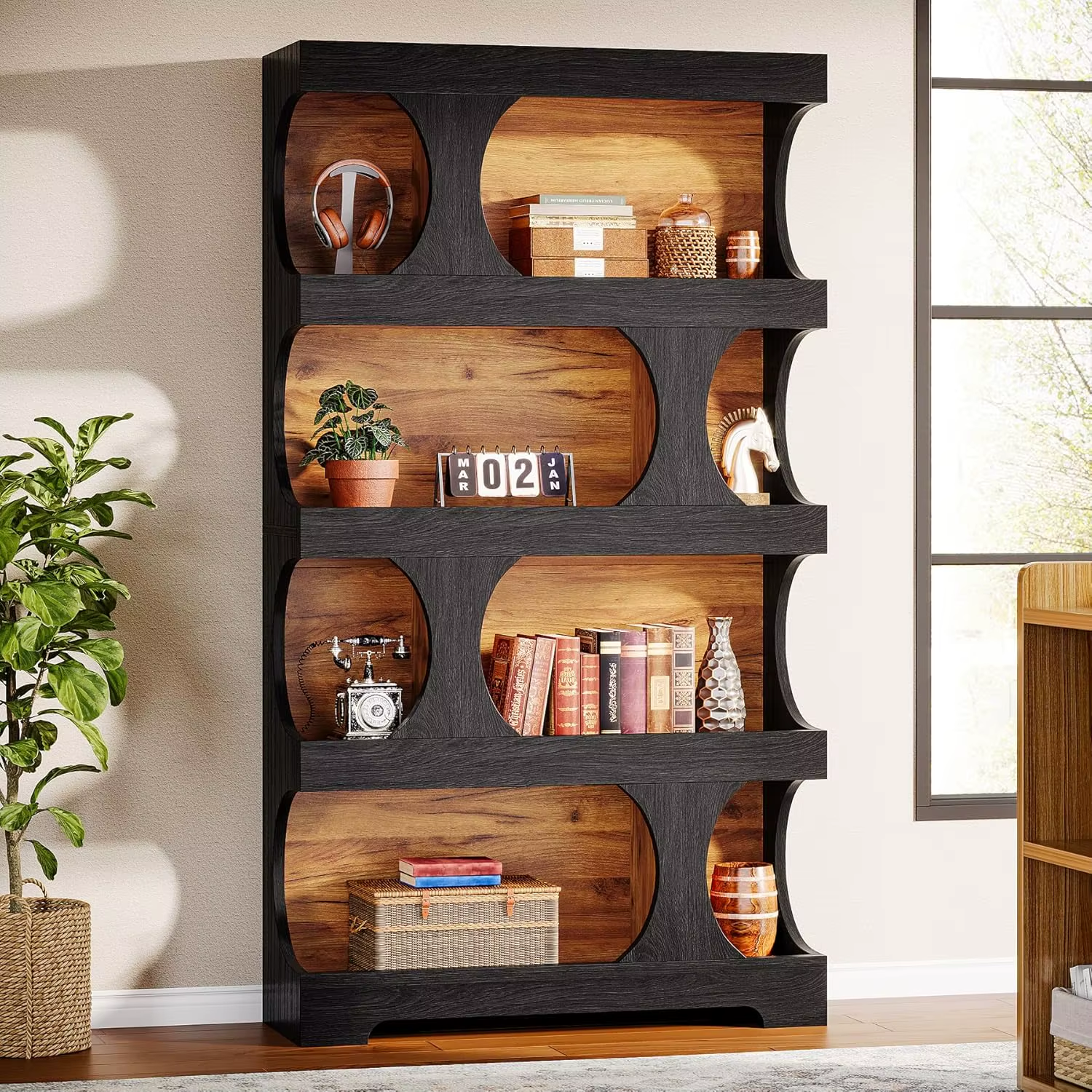 Modern Asymmetrical Bookshelf