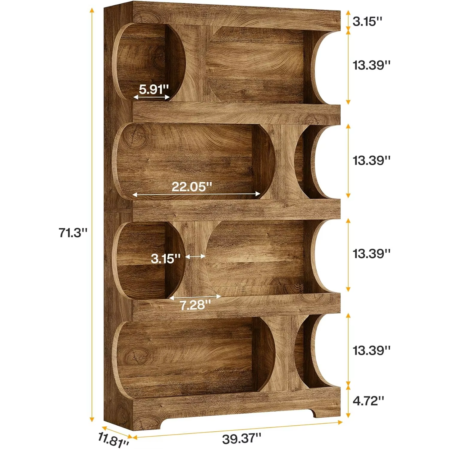 Modern Asymmetrical Bookshelf