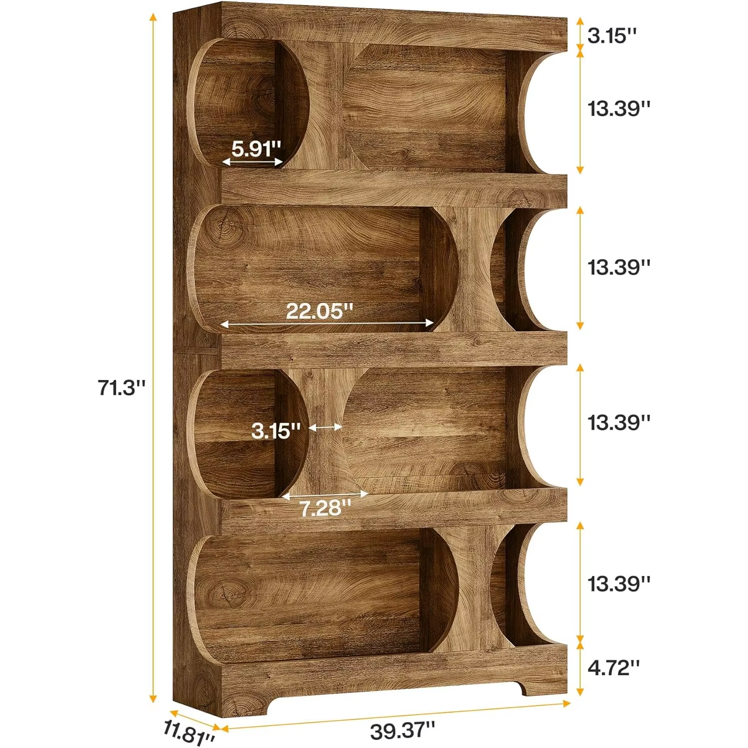 Modern Asymmetrical Bookshelf