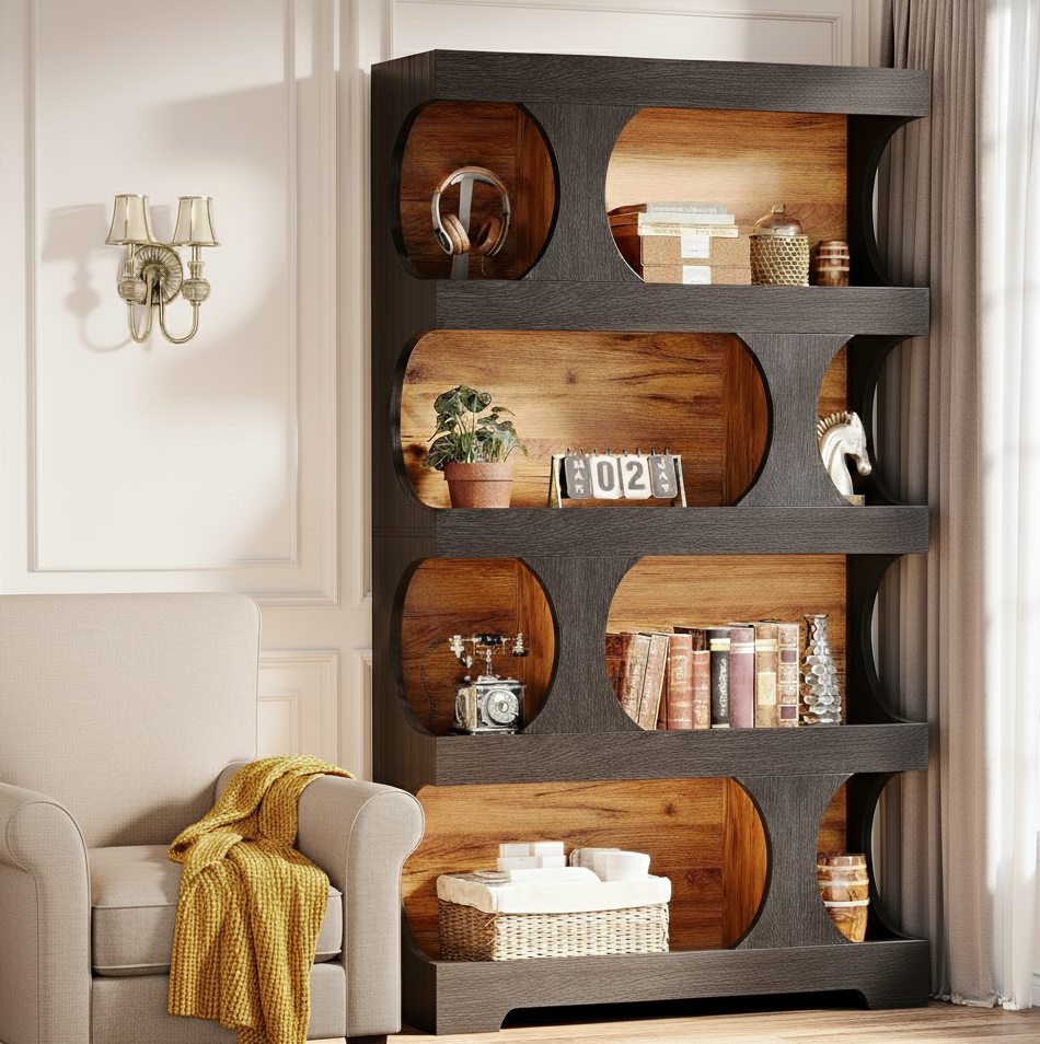 Modern Asymmetrical Bookshelf