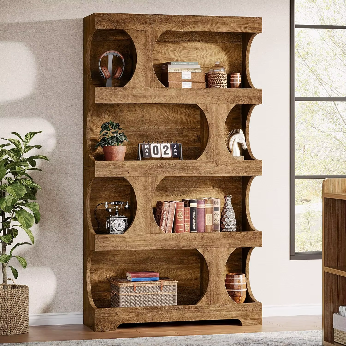 Modern Asymmetrical Bookshelf