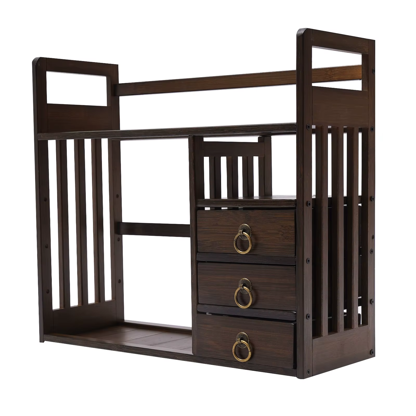 Bamboo Desktop Organizer with 3 Drawers