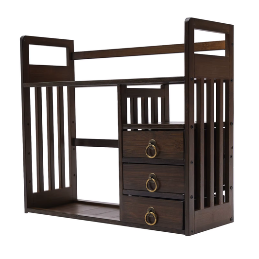 Bamboo Desktop Organizer with 3 Drawers