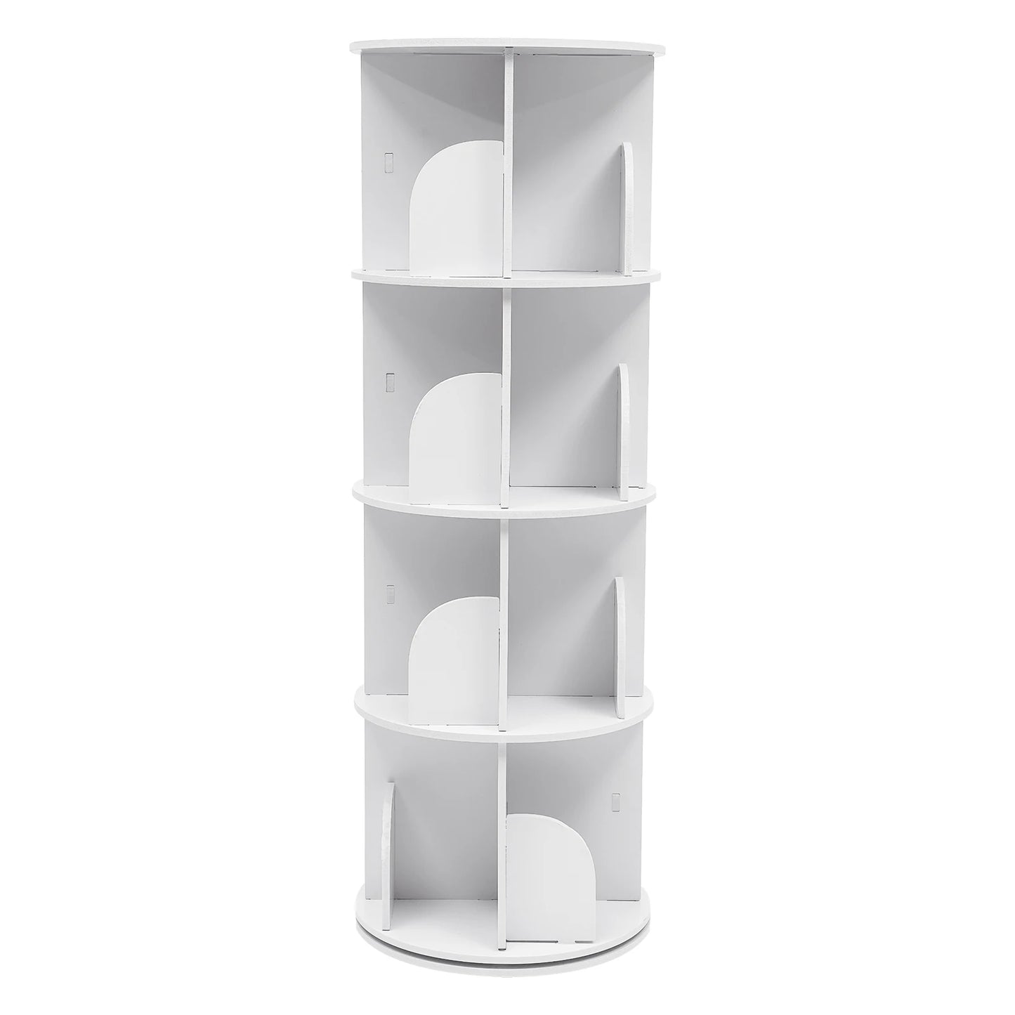 360° Rotating Bookshelf - Freestanding Storage Tower (2 or 4 Tier, White)