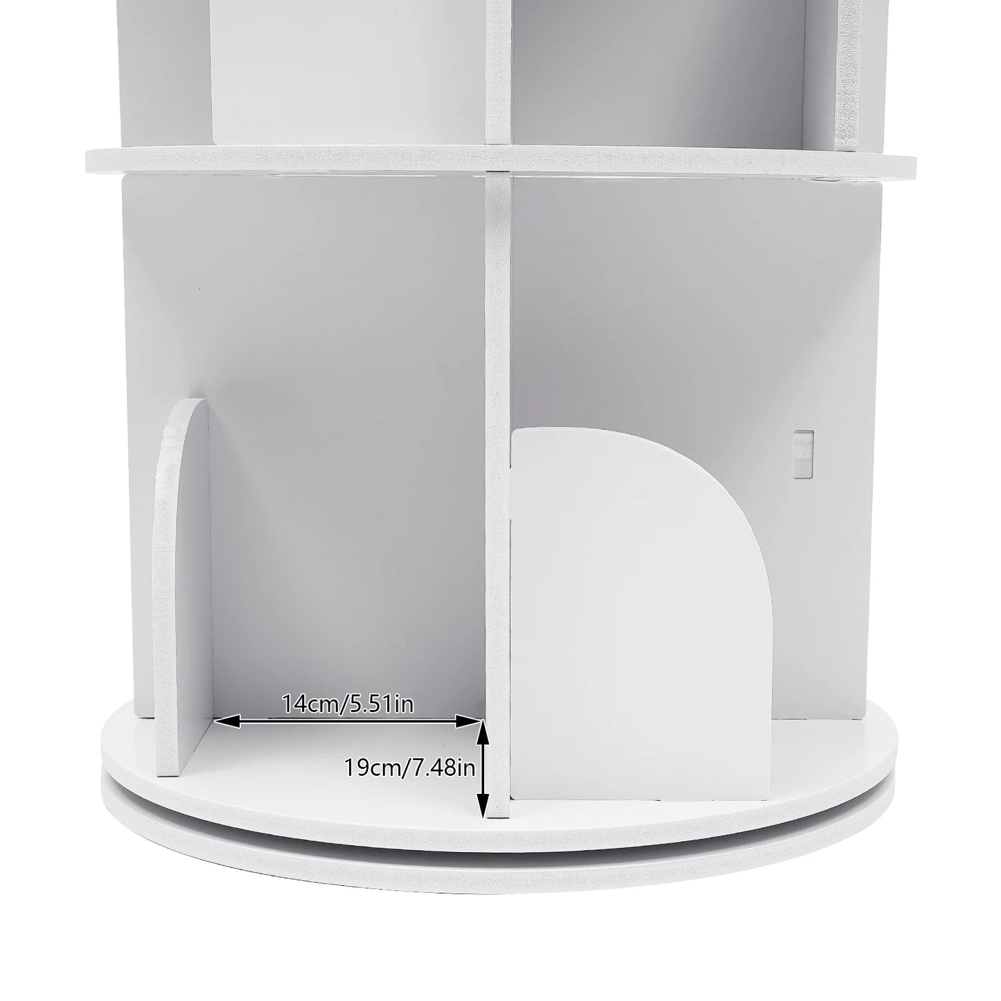 360° Rotating Bookshelf - Freestanding Storage Tower (2 or 4 Tier, White)