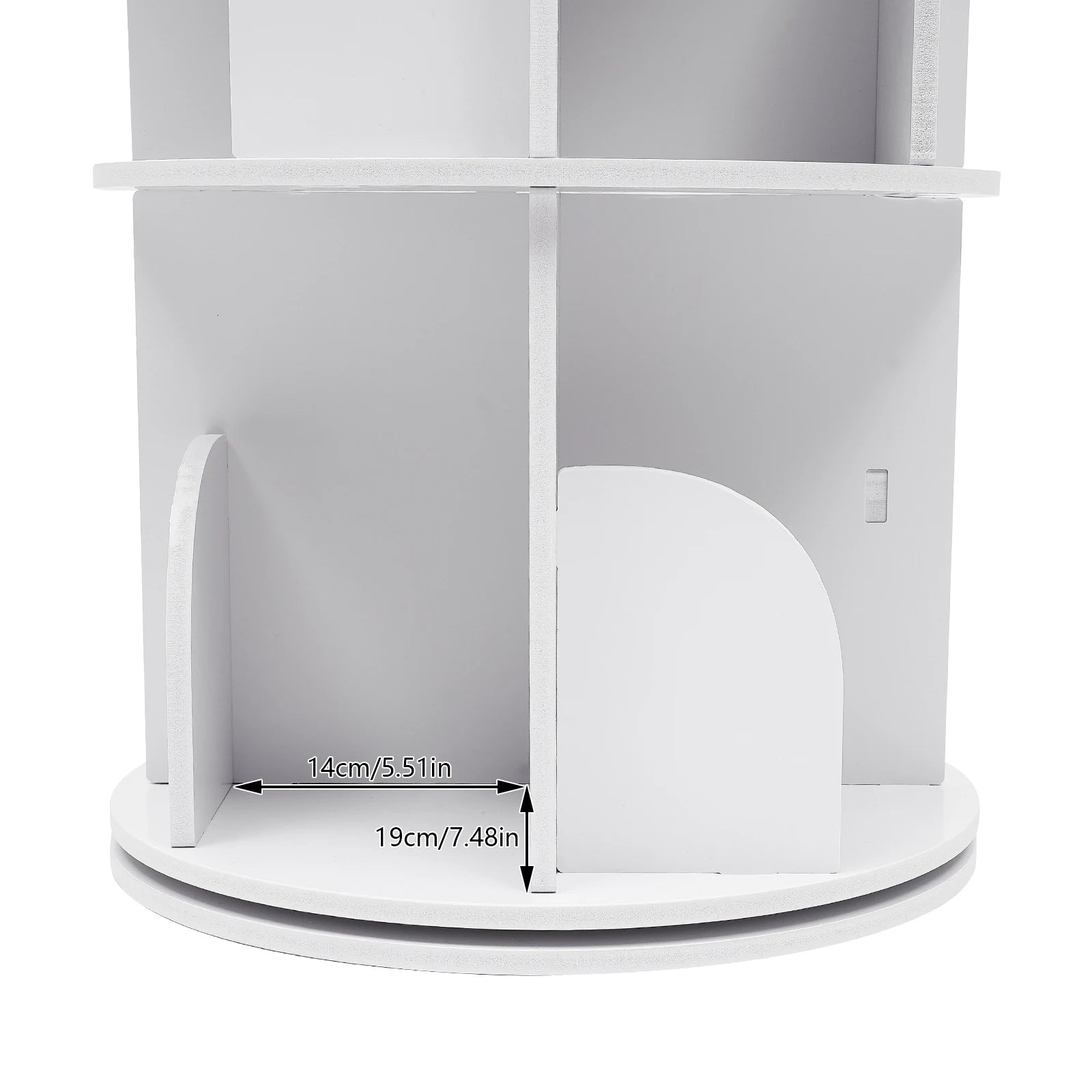 360° Rotating Bookshelf - Freestanding Storage Tower (2 or 4 Tier, White)
